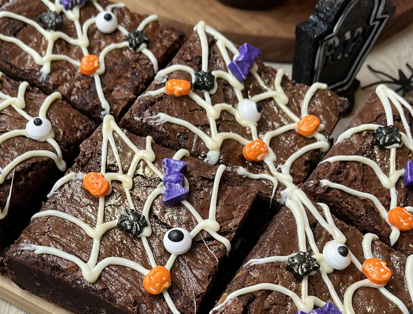 Halloween Chocolate Brownie Box of 4 (for collection)