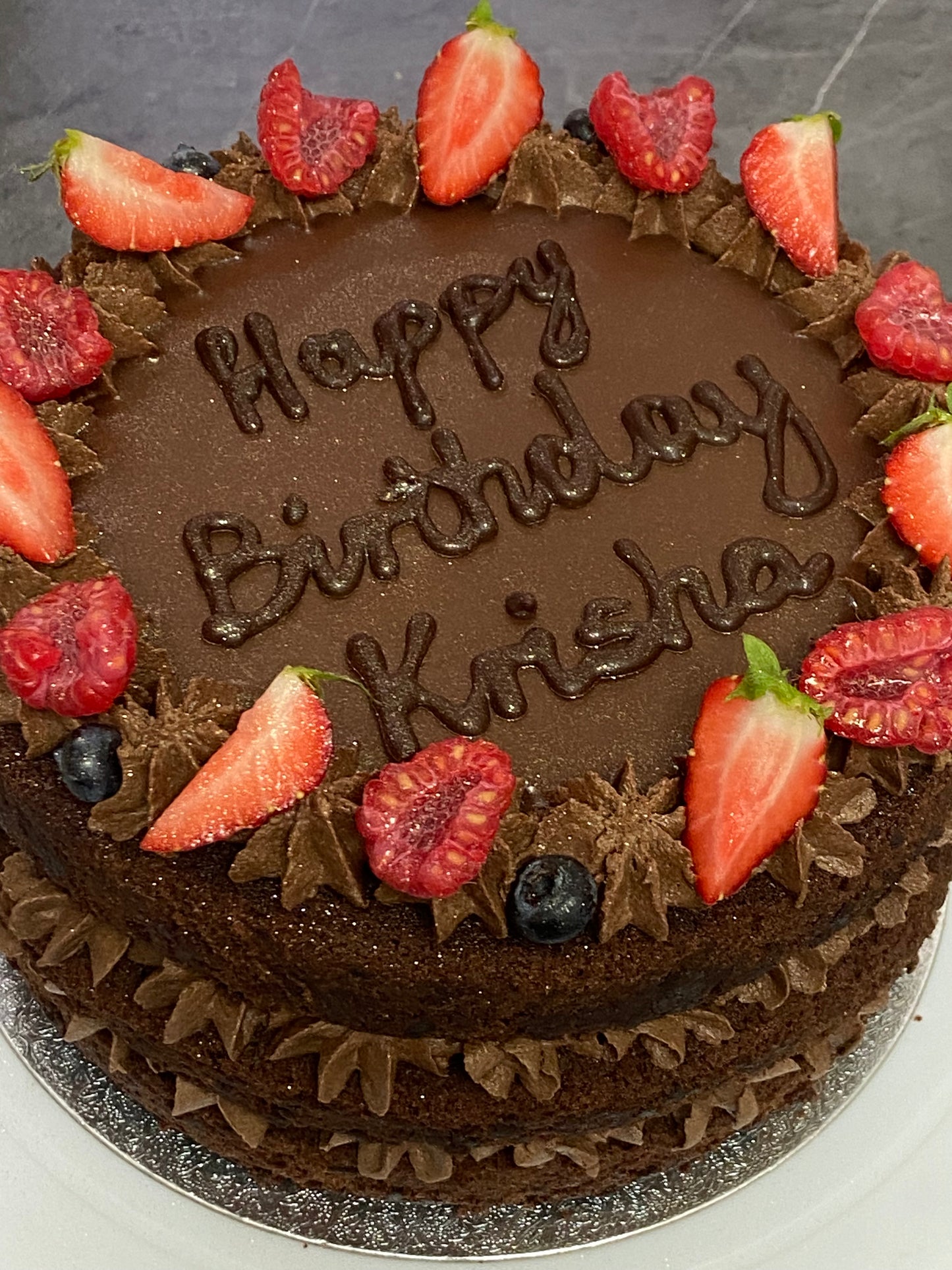 Chocolate Cake - Plant Based Double Chocolate Personalised