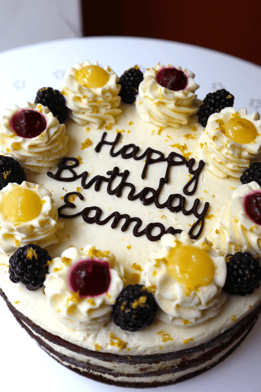 Blackberry, Lemon and Vanilla Sponge Cake - Personalised