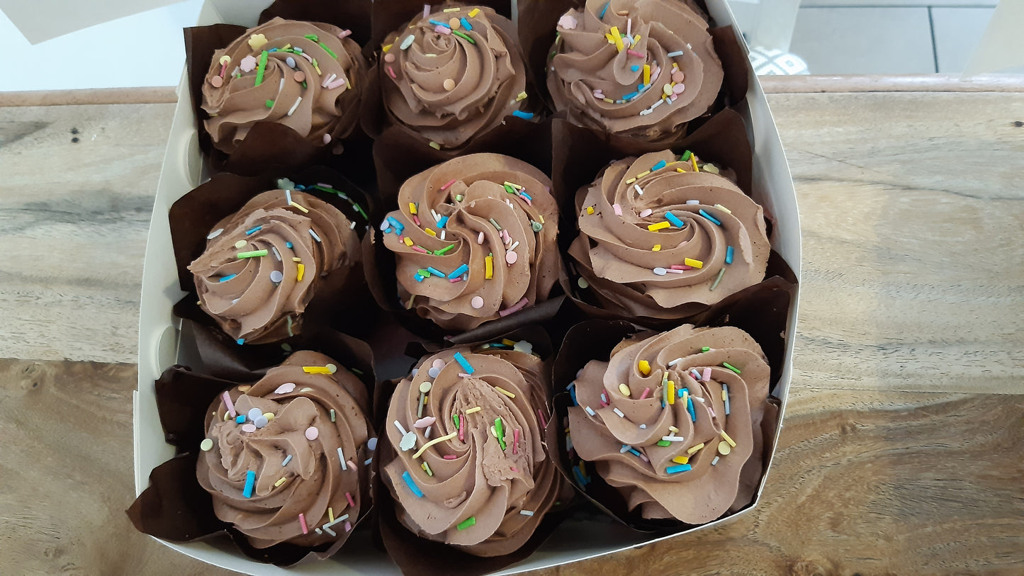 Mocha Icing Plant Based Cupcakes (Box of 6)
