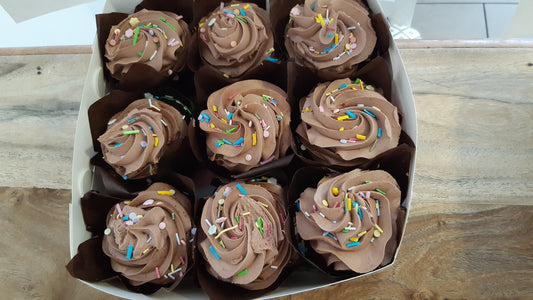 Mocha Icing Plant Based Cupcakes (Box of 6)