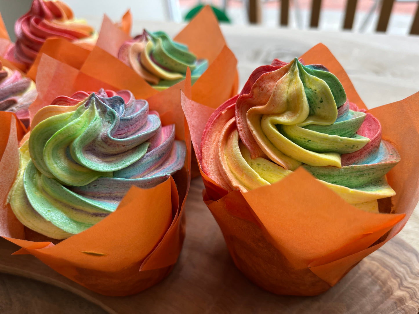 Rainbow Icing Plant Based Cupcakes (Box of 6)