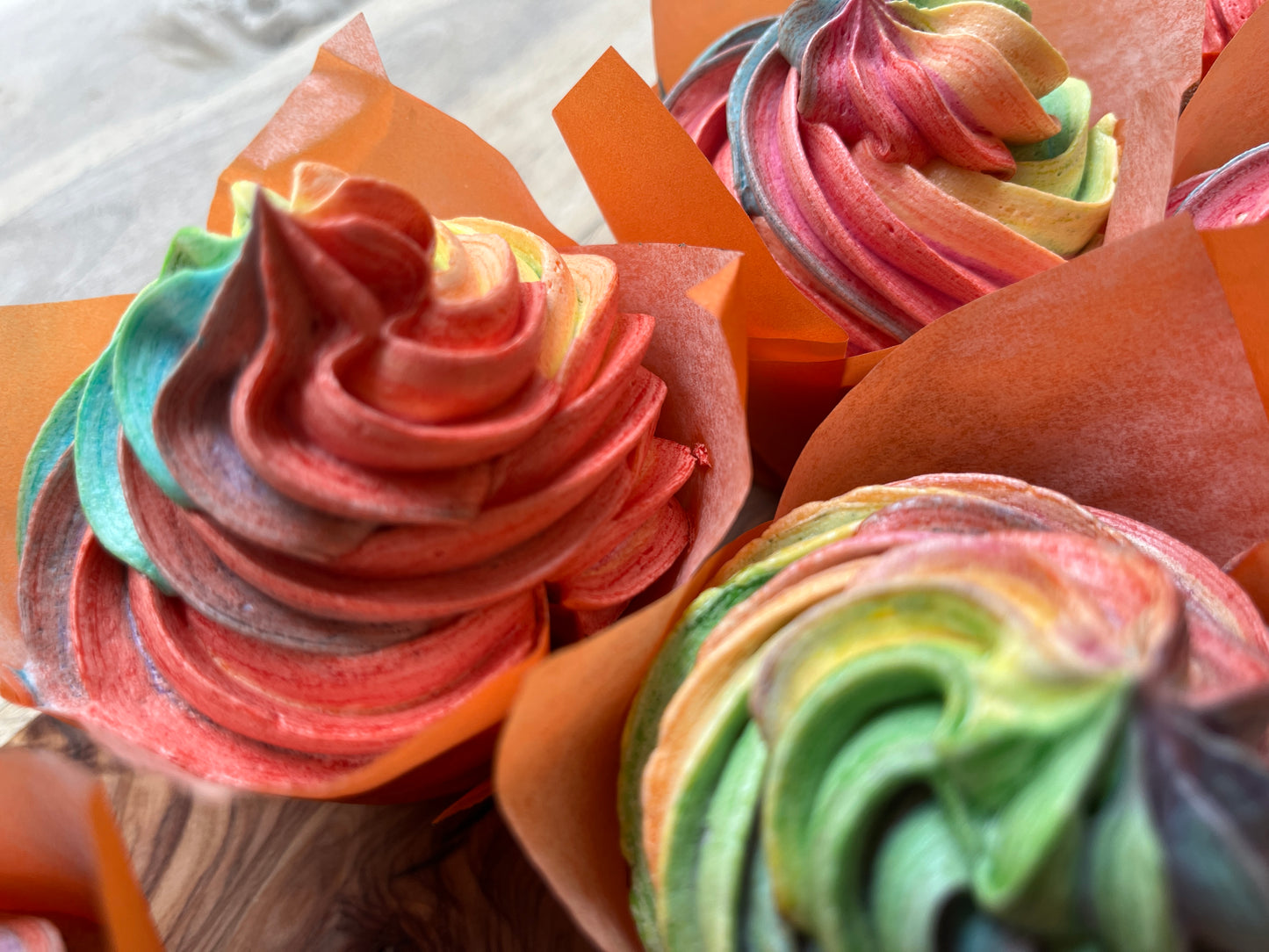 Rainbow Icing Plant Based Cupcakes (Box of 6)