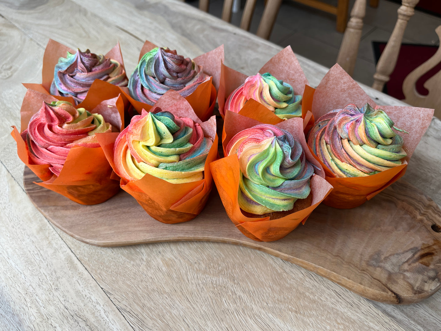 Rainbow Icing Plant Based Cupcakes (Box of 6)