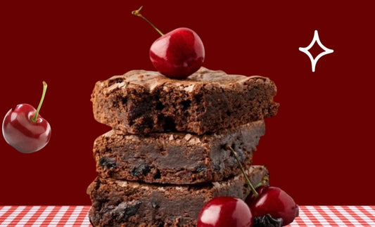Cherry Brownie Box - 4 tasty red cherry brownies
