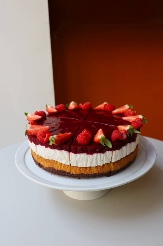 Cheesecake With Coconut and Raspberry